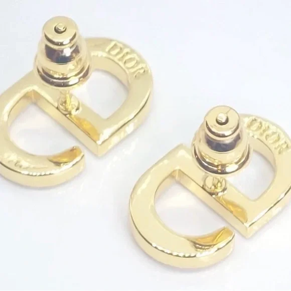 Dior CD Gold and Silver Crystal Earrings - Picture 2 of 2